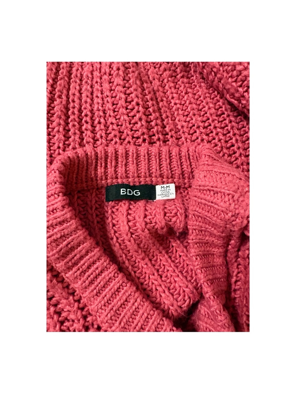 BDG Raspberry Crewneck Knit Sweater - Picture 4 of 5